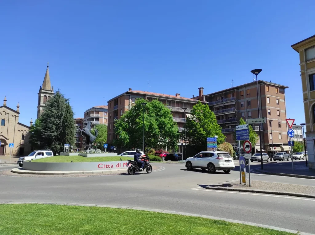 Il quartiere attorno allo studio, a Maranello